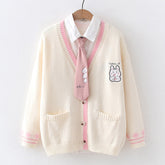 Bunny Cardigan Pullover Shirt Set